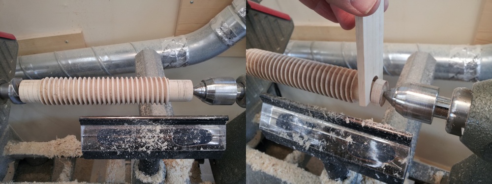  Measure, mark and turn the ring that will receive the garter 