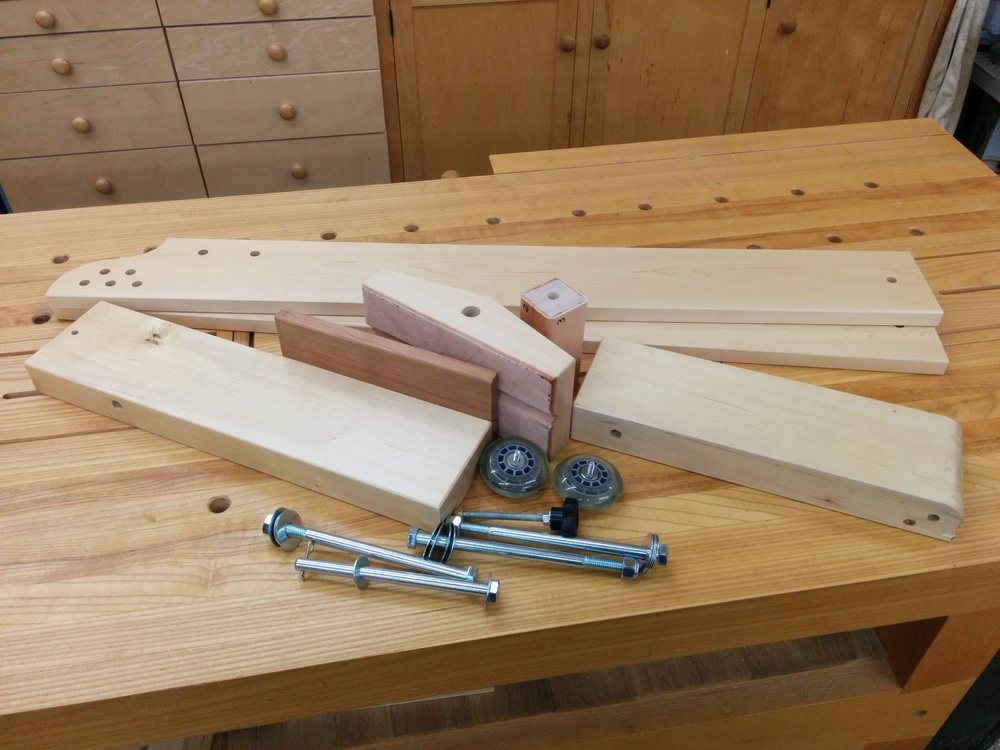  Here is the Shaving Post prior to assembly. It takes only a few minutes to put it together so, as you can see, it can be stored easily when not needed. 